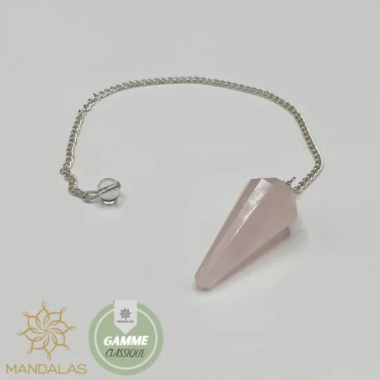 Pendule en pierre naturelle Quartz rose