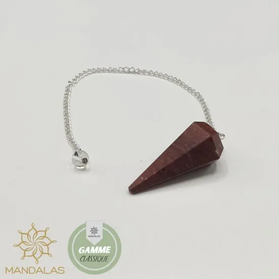 Pendule en pierre naturelle Jaspe rouge