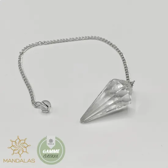 Pendule en pierre naturelle Cristal de roche
